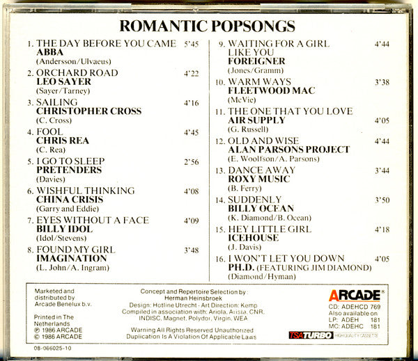 Various : Romantic Popsongs (CD, Comp)