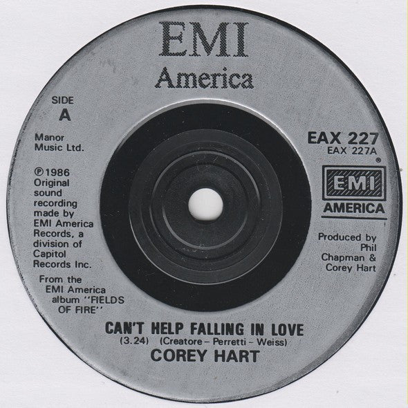 Corey Hart : Can't Help Falling In Love (7", Single)