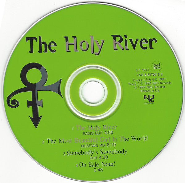 The Artist (Formerly Known As Prince) : The Holy River (CD, Single, CD2)