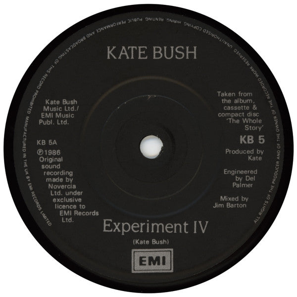Kate Bush : Experiment IV (7", Promo)