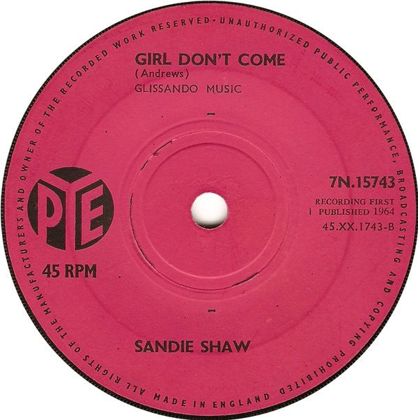 Sandie Shaw : I'd Be Far Better Off Without You (7", Single)