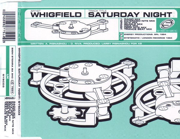 Whigfield : Saturday Night (CD, Single)