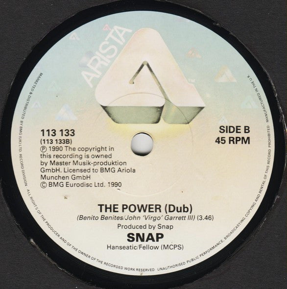 Snap! : The Power (7", Single, Pap)