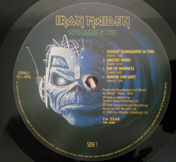 Iron Maiden : Somewhere In Time (LP, Album, RE)