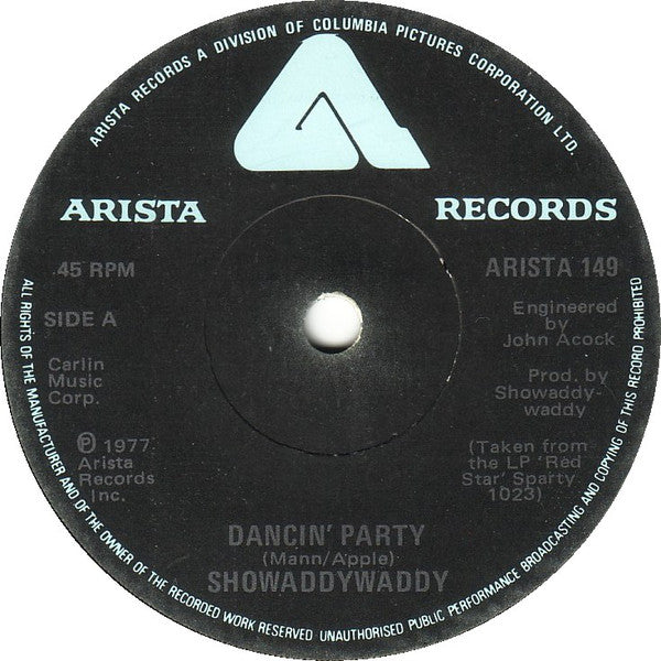 Showaddywaddy : Dancin' Party (7", Single, Pap)