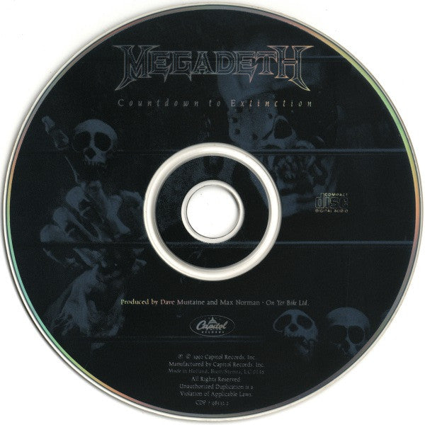Megadeth : Countdown To Extinction (CD, Album)