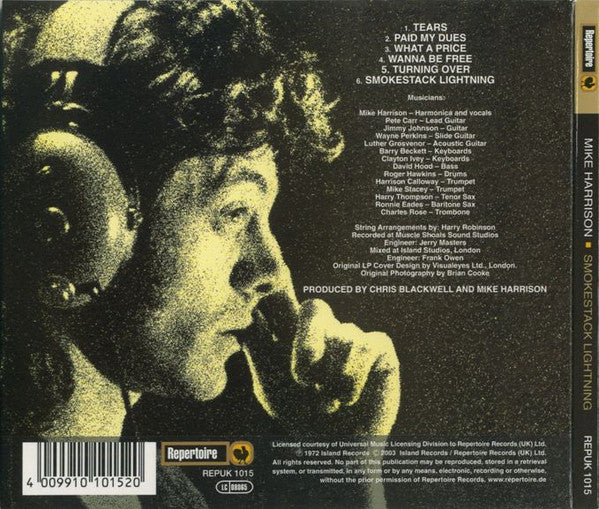 Mike Harrison (2) : Smokestack Lightning (CD, Album, RE, RM, Dig)