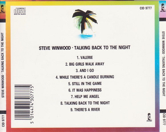 Steve Winwood : Talking Back To The Night (CD, Album, RE)