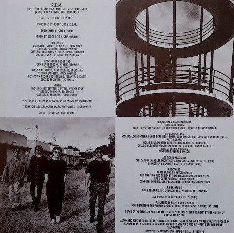 R.E.M. : Automatic For The People (LP, Album, RE)