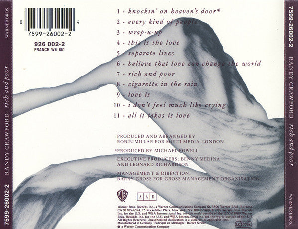 Randy Crawford : Rich And Poor (CD, Album)