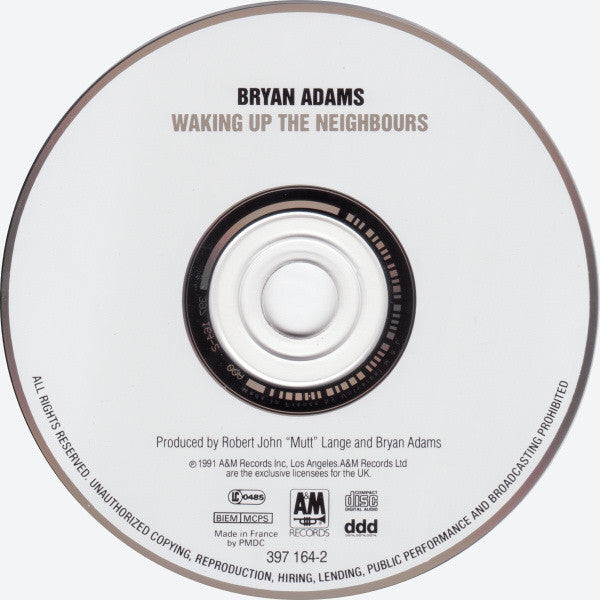 Bryan Adams : Waking Up The Neighbours (CD, Album, RP)