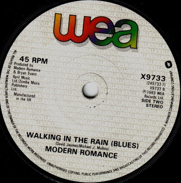 Modern Romance : Walking In The Rain (7", Single, EMI)