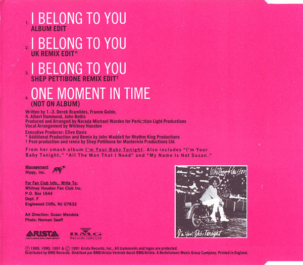 Whitney Houston : I Belong To You (CD, Single)