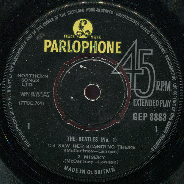 The Beatles : The Beatles (No.1) (7", EP, Mono)