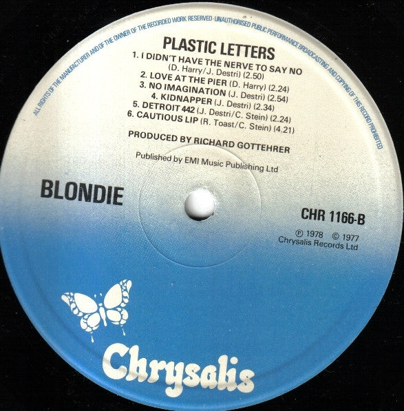 Blondie : Plastic Letters (LP, Album, RE)