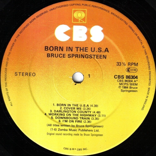 Bruce Springsteen : Born In The U.S.A. (LP, Album, Sun)