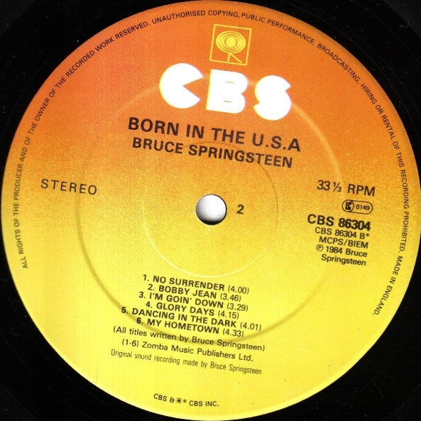 Bruce Springsteen : Born In The U.S.A. (LP, Album, Sun)