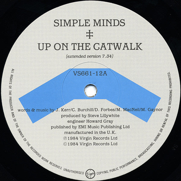 Simple Minds : Up On The Catwalk (Extended Mix) (12", Single)