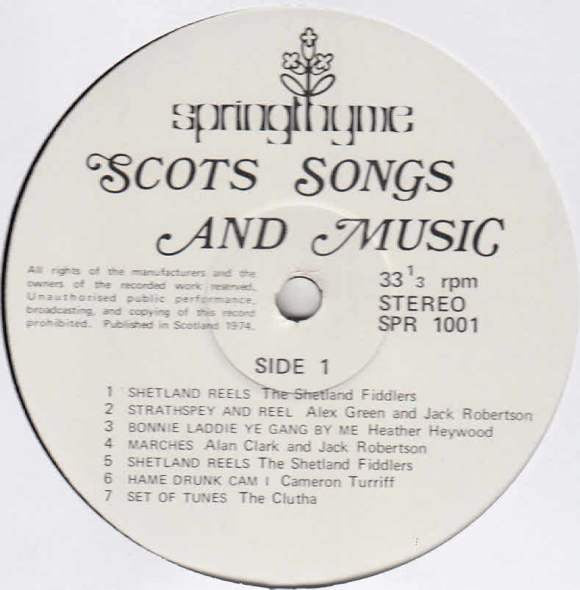 Various : Scots Songs And Music  (LP, Album)