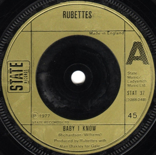 The Rubettes : Baby I Know (7", Single, Sol)