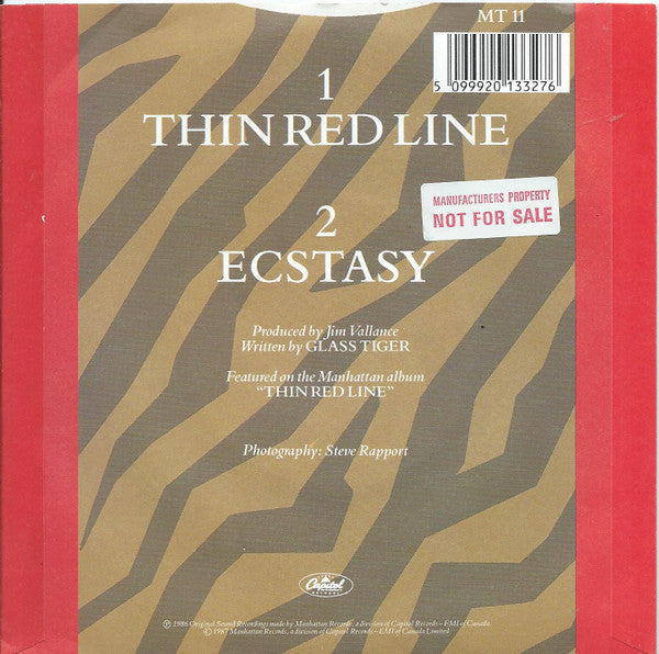 Glass Tiger : Thin Red Line (7")