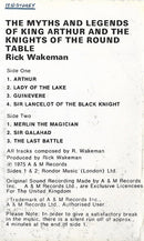 Rick Wakeman : The Myths And Legends Of King Arthur And The Knights Of The Round Table (Cass, Album)