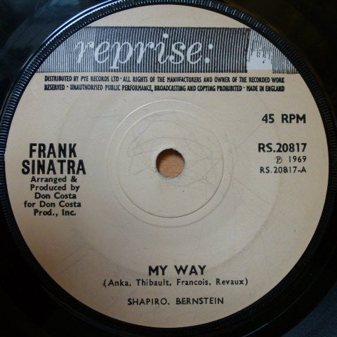 Frank Sinatra : My Way (7", Sol)