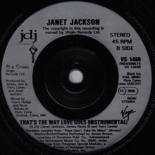 Janet Jackson : That's The Way Love Goes (7", Single)