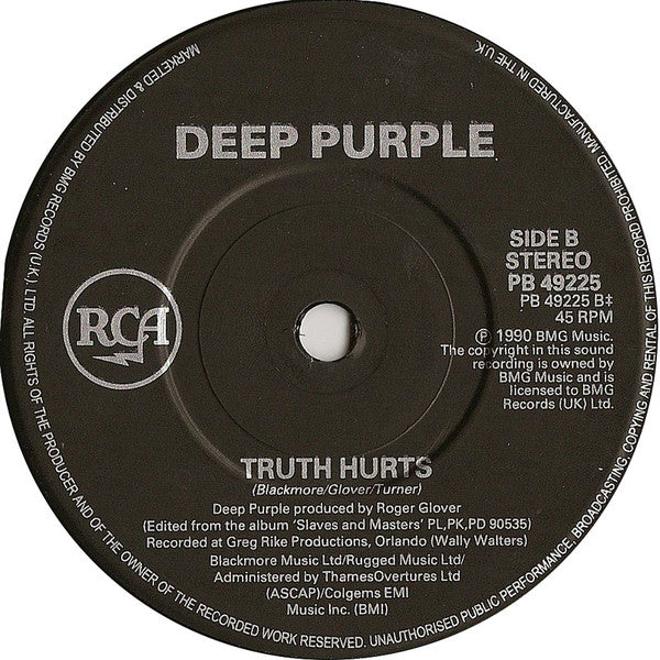 Deep Purple : Love Conquers All (7", Single)