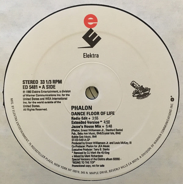 Phalon* : Dance Floor Of Life (12", Promo)