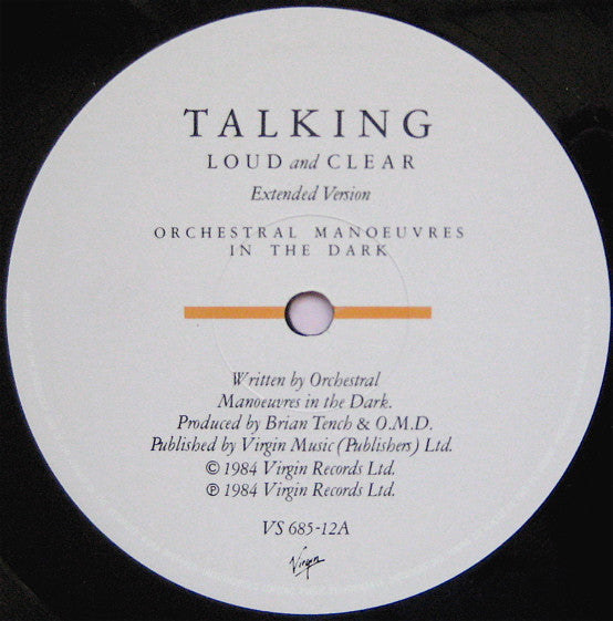 Orchestral Manoeuvres In The Dark : Talking Loud And Clear (Extended Version) (12", Single, Mat)