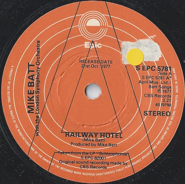 Mike Batt : Railway Hotel (7", Single, Promo)