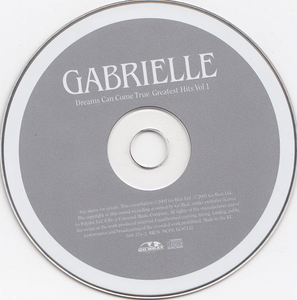 Gabrielle : Dreams Can Come True - Greatest Hits Vol 1 (CD, Comp, S/Edition)
