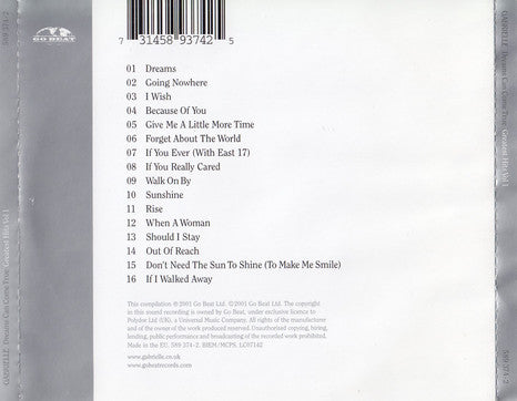 Gabrielle : Dreams Can Come True - Greatest Hits Vol 1 (CD, Comp, S/Edition)