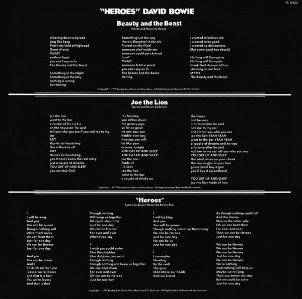 David Bowie : "Heroes" (LP, Album)