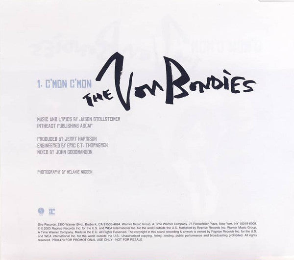 The Von Bondies : C'Mon C'Mon (CD, Single, Promo)