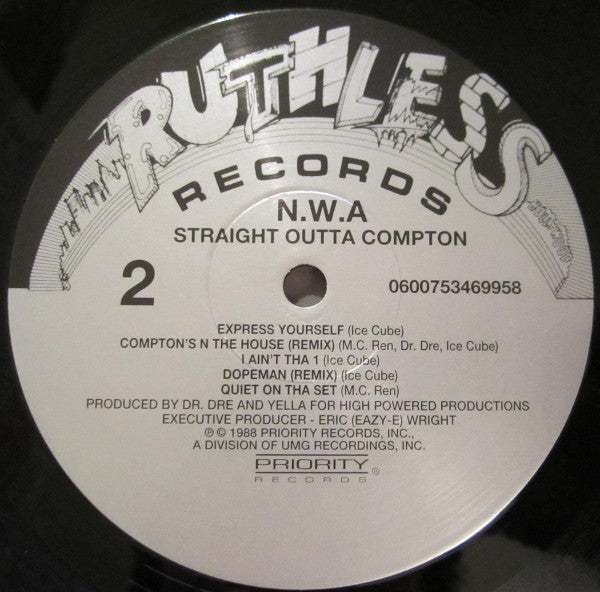 N.W.A. : Straight Outta Compton (LP, Album, RE, 180)