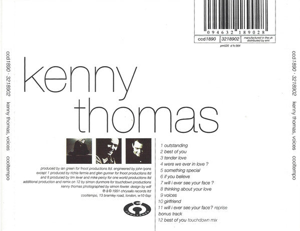 Kenny Thomas : Voices (CD, Album)