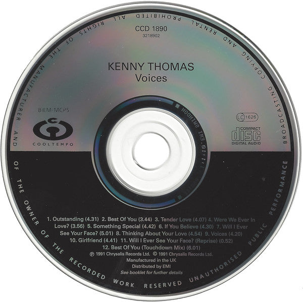 Kenny Thomas : Voices (CD, Album)