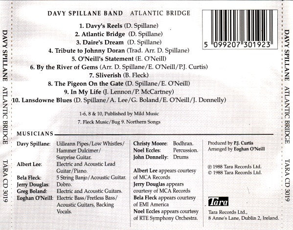 Davy Spillane : Atlantic Bridge (CD, Album, RE)
