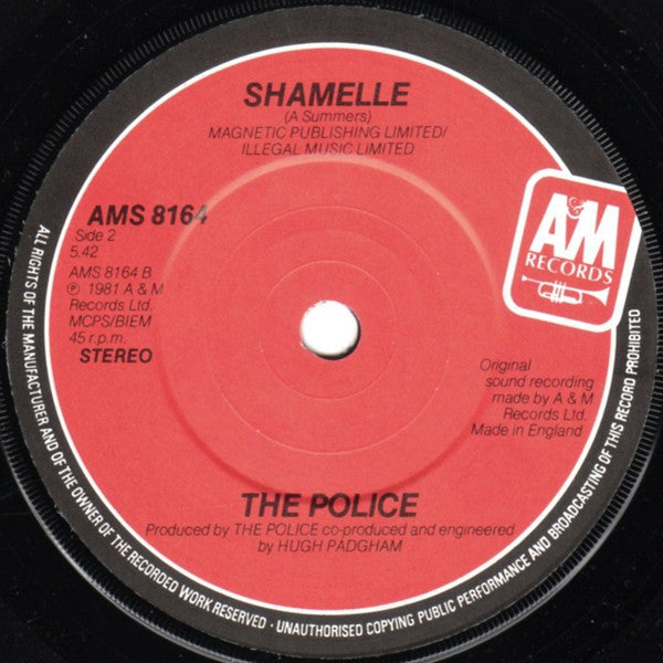 The Police : Invisible Sun (7", Single, M/Print)