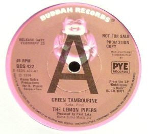 The Lemon Pipers : Green Tambourine (7", Promo, RE, Sol)