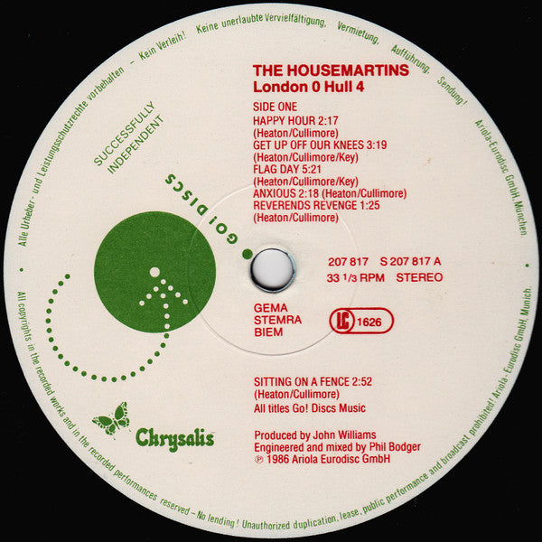 The Housemartins : London 0 Hull 4 (LP, Album)