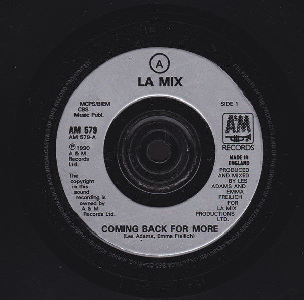 L.A. Mix : Coming Back For More (7", Single, Sil)