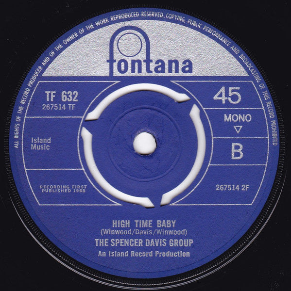 The Spencer Davis Group : Keep On Running (7", Single, Mono, 3-P)