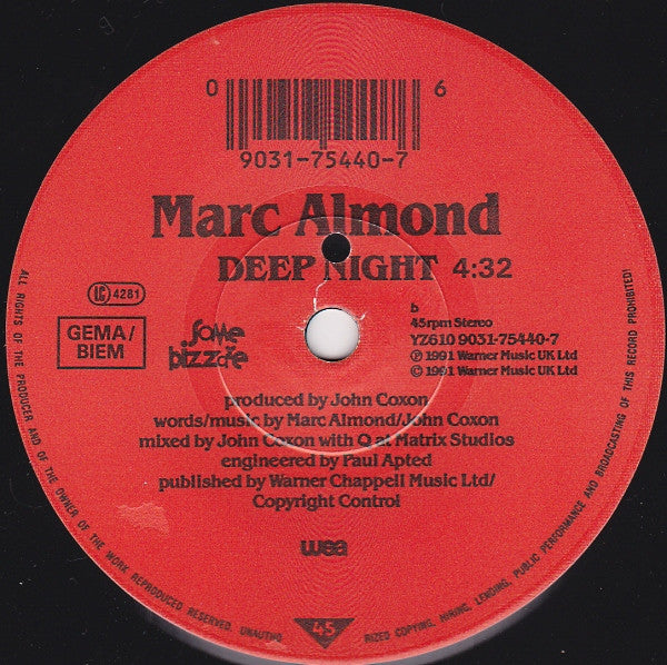 Marc Almond : Jacky (7", Single)