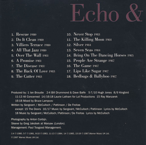 Echo & The Bunnymen : Ballyhoo (The Best Of Echo & The Bunnymen) (CD, Comp)