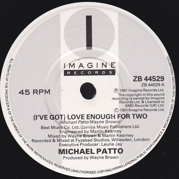 Mike Patto : (I've Got) Love Enough For Two (7", Single)