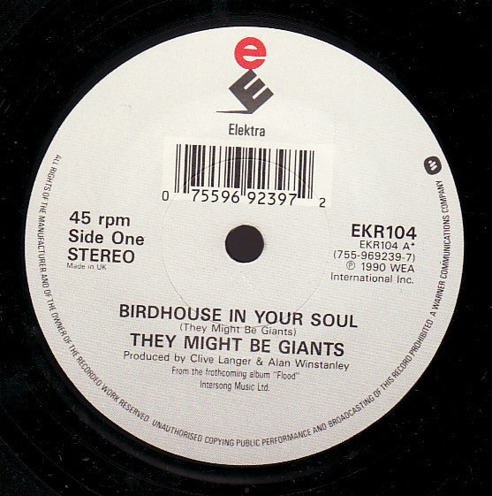 They Might Be Giants : Birdhouse In Your Soul (7", Single)