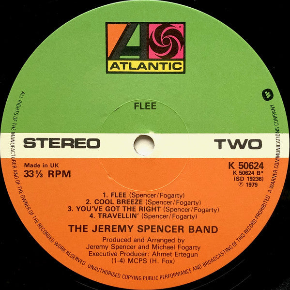 The Jeremy Spencer Band : Flee (LP, Album)